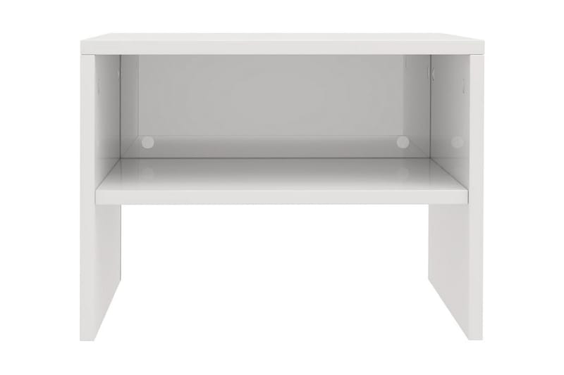 Sängbord vit högglans 40x30x30 cm spånskiva - Vit - Möbler - Sovrum - Sängbord