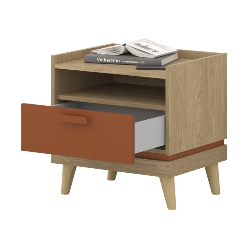 Sängbord Scandi 1 låda - Oljerad Ek - Möbler - Sovrum - Sängbord