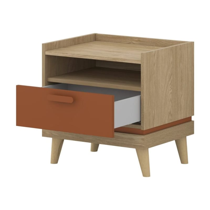 Sängbord Scandi 1 låda - Oljerad Ek - Möbler - Sovrum - Sängbord