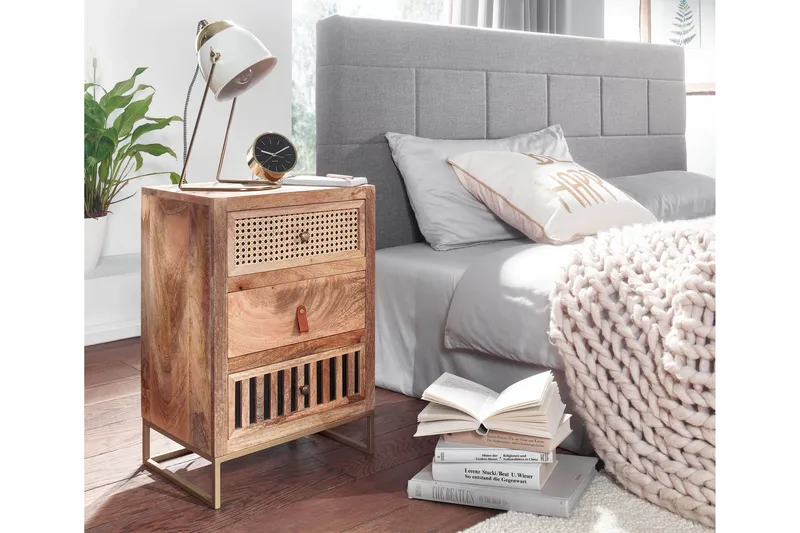 Seddik Sängbord 30 cm Rektangulär - Brun - Möbler - Sovrum - Sängbord