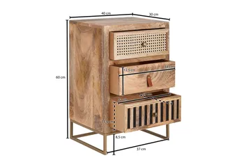 Seddik Sängbord 30 cm Rektangulär - Brun - Möbler - Sovrum - Sängbord