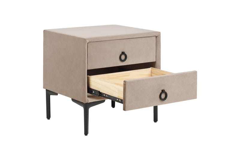 Sängbord Sezanne Beige, grå, svart - Beige, grå, svart - Möbler - Sovrum - Sängbord