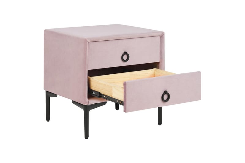 Sängbord Sezanne Rosa, Svart - Rosa, Svart - Möbler - Sovrum - Sängbord