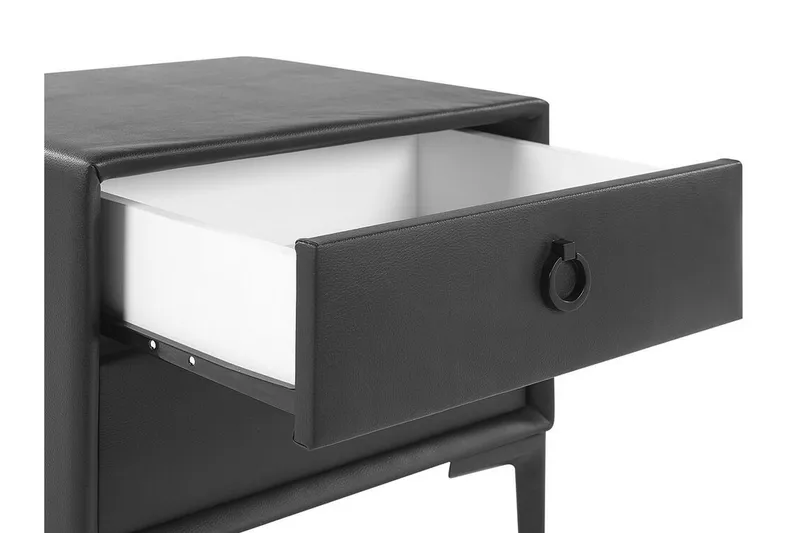 Sezanne Sängbord 44 cm - Konstläder/Svart - Möbler - Sovrum - Sängbord