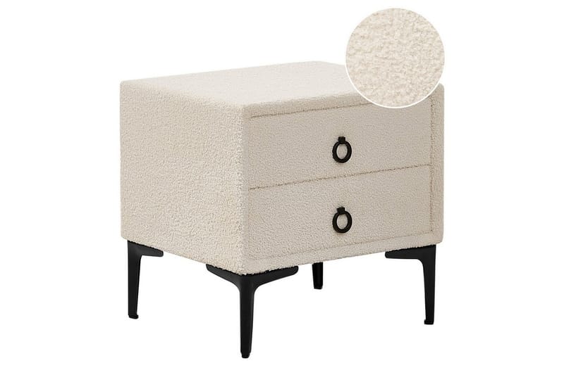 Sängbord Sezanne Vit, Svart, Vit, Svart