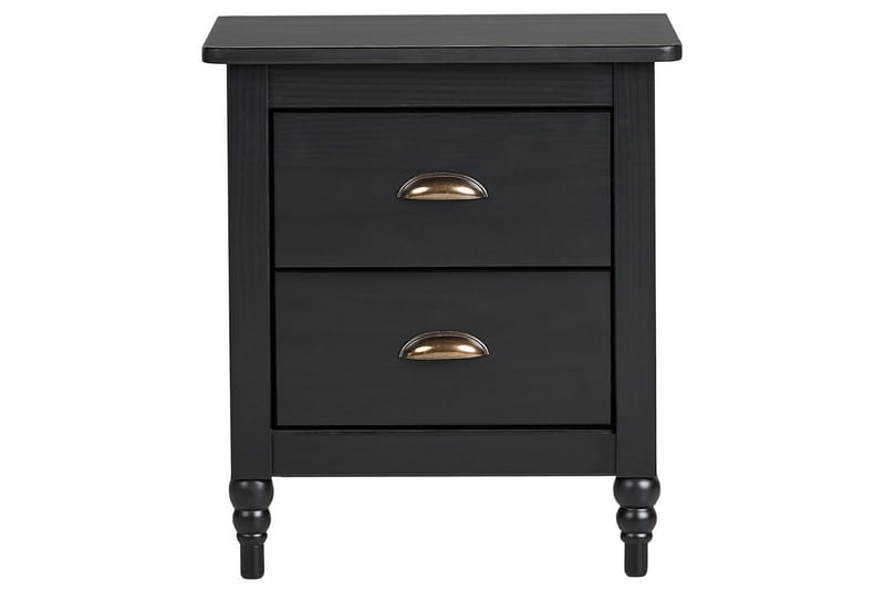 Sängbord Shillington Svart, guld - Svart, guld - Möbler - Sovrum - Sängbord