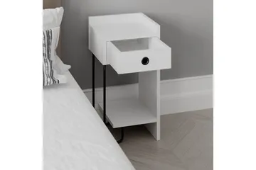 Sirius Sängbord 32x30 cm Vit - Hanah Home - Möbler - Sovrum - Sängbord