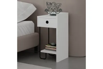 Sirius Sängbord 32x30 cm Vit - Hanah Home - Möbler - Sovrum - Sängbord