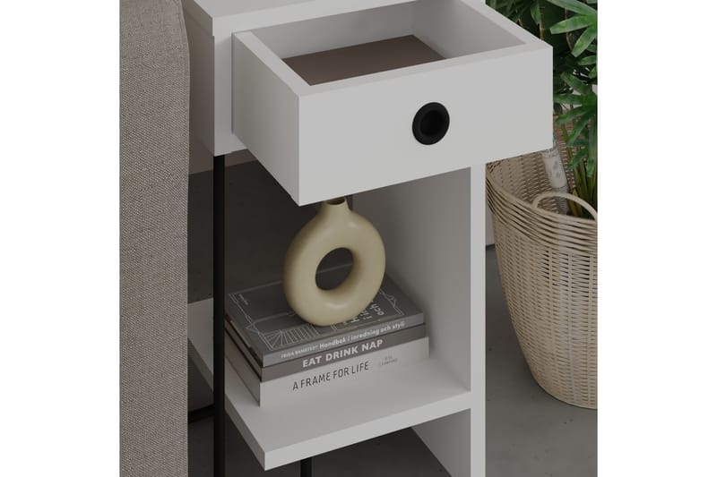 SIRIUS Sängbord 32x30 cm Vit - Möbler - Sovrum - Sängbord