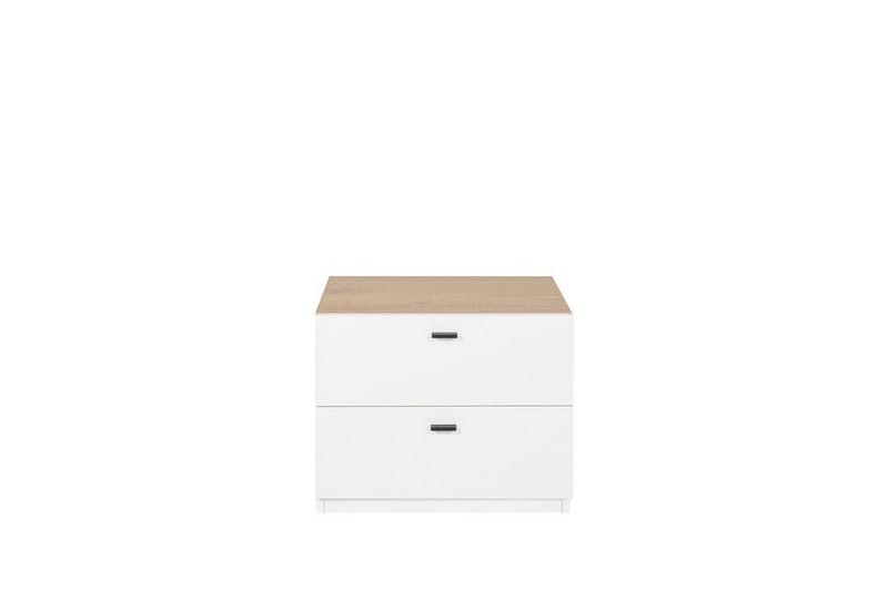 Soffbord vit/ljus träfärg EDISON, Vit