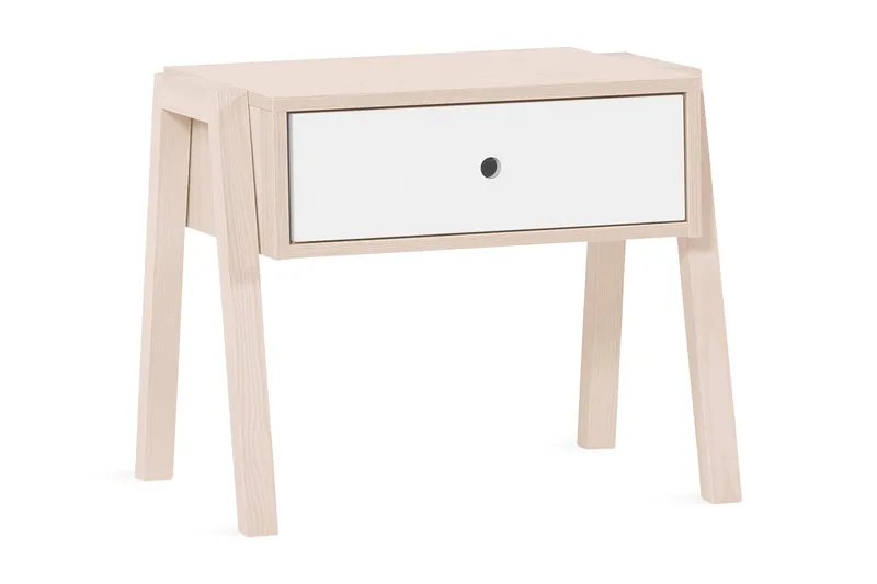 Spot Sängbord 58 cm med Förvaring Låda Natur/Vit, VOX