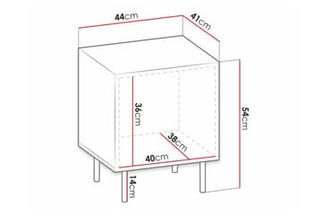 Strontian Sängbord 44 cm Scandinavian Choice Black - Möbler - Sovrum - Sängbord