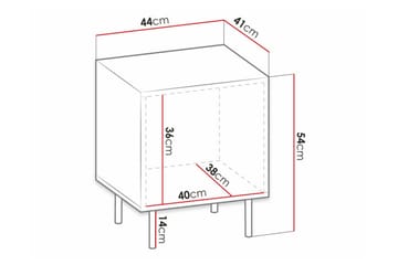 Strontian Sängbord 44 cm Scandinavian Choice White - Möbler - Sovrum - Sängbord