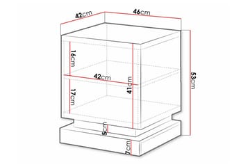 Strontian Sängbord 46 cm med Förvaring och Hyllor i Trä - Vit - Möbler - Sovrum - Sängbord