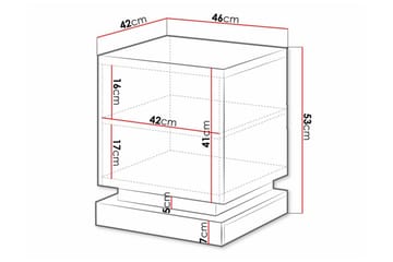 Strontian Sängbord 46 cm med Förvaring och Hyllor i Trä - Vit - Möbler - Sovrum - Sängbord