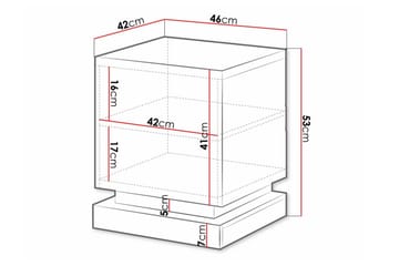Strontian Sängbord 46 cm Scandinavian Choice Black - Möbler - Sovrum - Sängbord