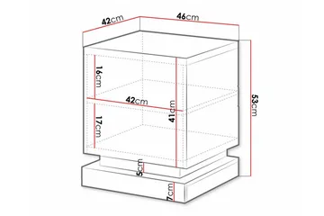 Strontian Sängbord 46 cm Scandinavian Choice Black - Möbler - Sovrum - Sängbord
