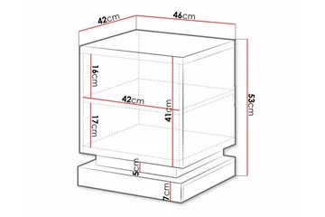 Strontian Sängbord 46 cm Scandinavian Choice White - Möbler - Sovrum - Sängbord