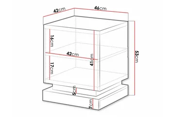 Strontian Sängbord 46 cm Scandinavian Choice White - Möbler - Sovrum - Sängbord