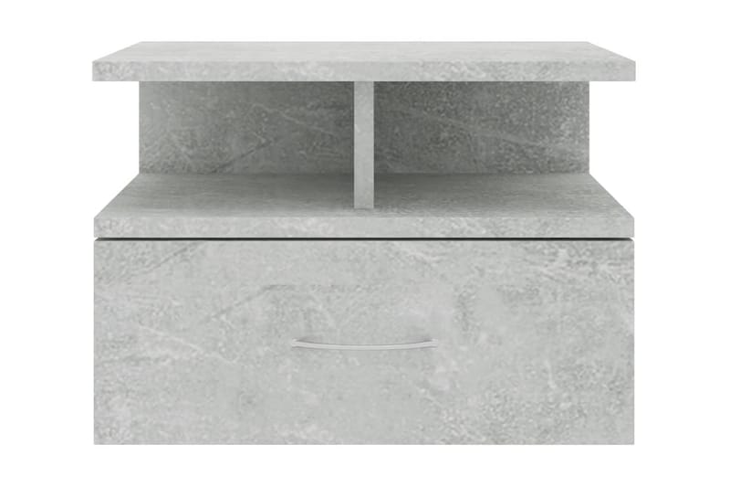 Svävande sängbord 2 st betonggrå 40x31x27 cm spånskiva - Grå - Sängbord - Bord