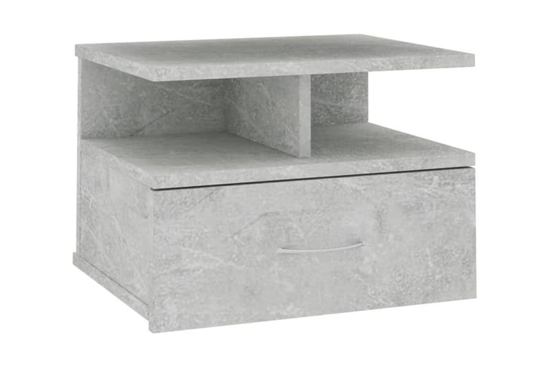 Svävande sängbord 2 st betonggrå 40x31x27 cm spånskiva - Grå - Möbler - Sovrum - Sängbord