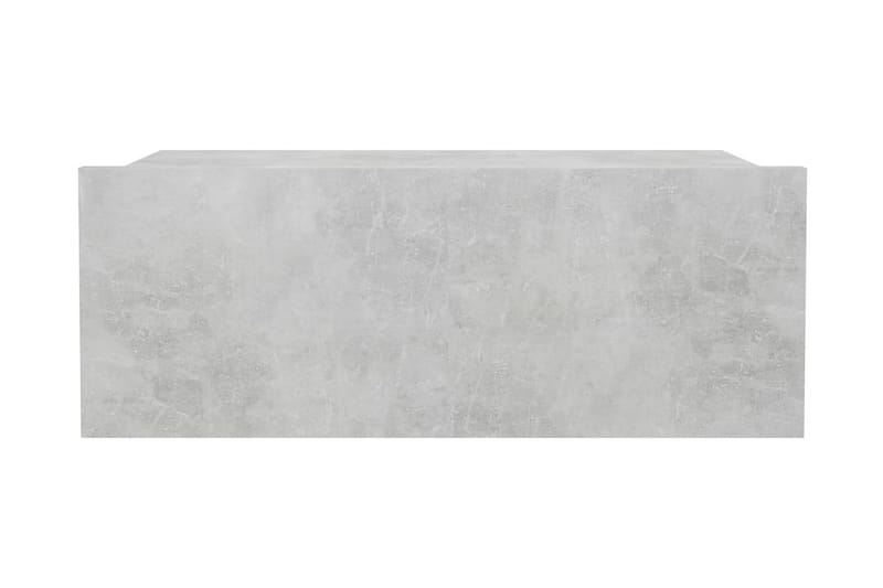 Svävande sängbord betonggrå 40x30x15 cm spånskiva - Grå - Sängbord - Bord