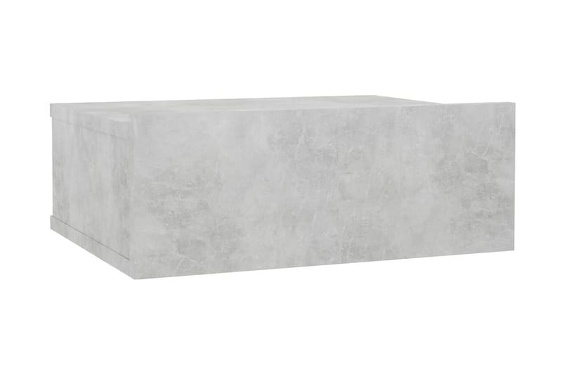 Svävande sängbord betonggrå 40x30x15 cm spånskiva - Grå - Möbler - Sovrum - Sängbord