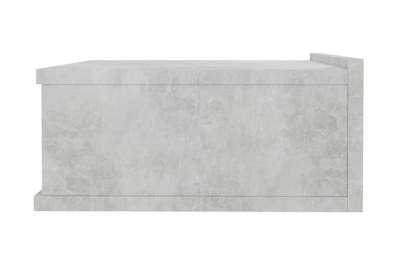 Svävande sängbord betonggrå 40x30x15 cm spånskiva - Grå - Sängbord - Bord