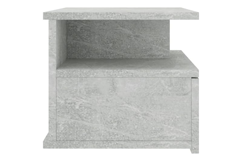 Svävande sängbord betonggrå 40x31x27 cm spånskiva - Grå - Sängbord - Bord