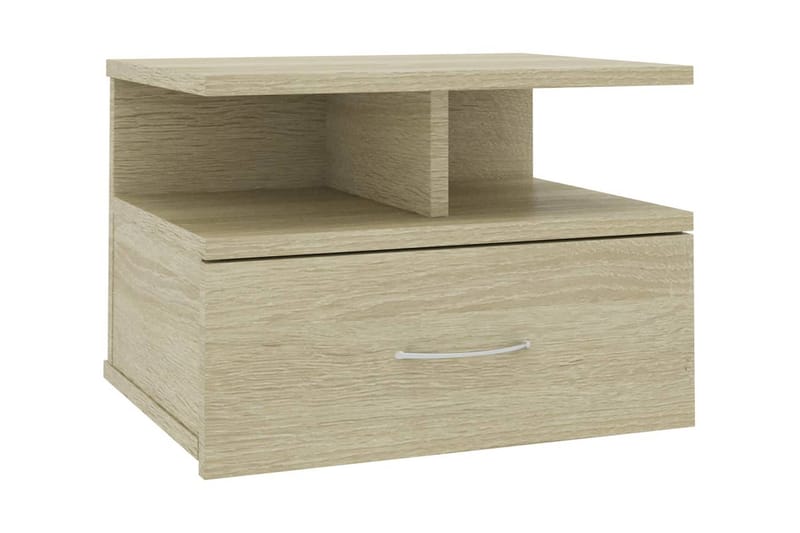 Svävande sängbord sonoma-ek 40x31x27 cm spånskiva - Brun - Sängbord - Bord