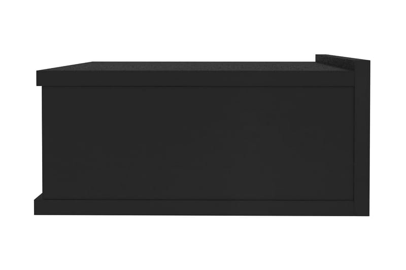 Svävande sängbord svart 40x30x15 cm spånskiva - Svart - Sängbord - Bord