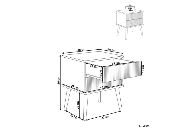 Sängbord Timmins - Möbler - Sovrum - Sängbord