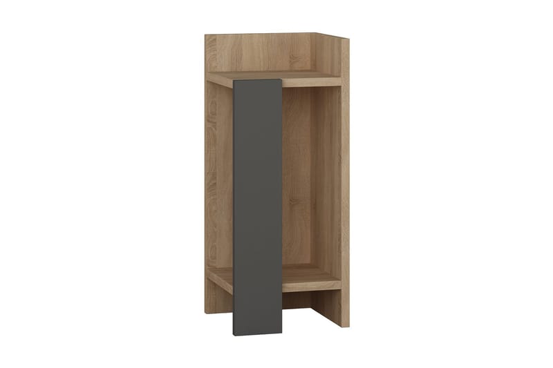 VALERY Sängbord 27 cm Ekfärg/Mörkgrå - Ek/Mörkgrå - Möbler - Sovrum - Sängbord