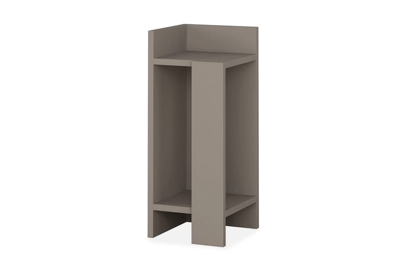 VALERY Sängbord 27 cm med Förvaring Hyllor + Luckor Vänster - Grå - Möbler - Sovrum - Sängbord