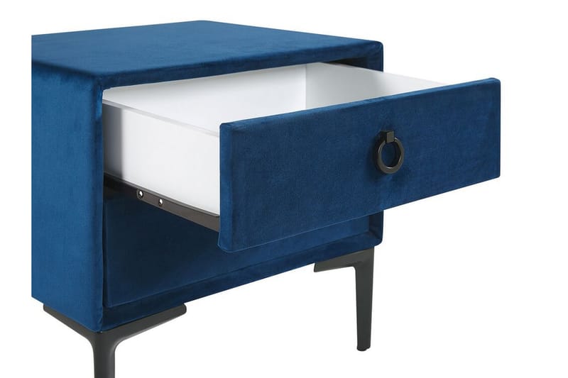 VERDELOT Sängbord 44 cm Sammet/Blå - Sängbord - Bord