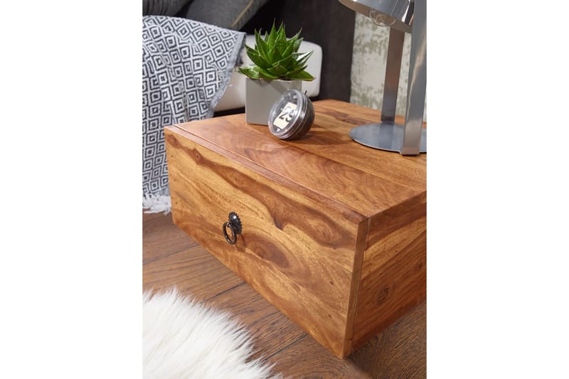 VERDIER Sängbord 40 cm med Förvaring Låda Massivt Trä - Möbler - Sovrum - Sängbord