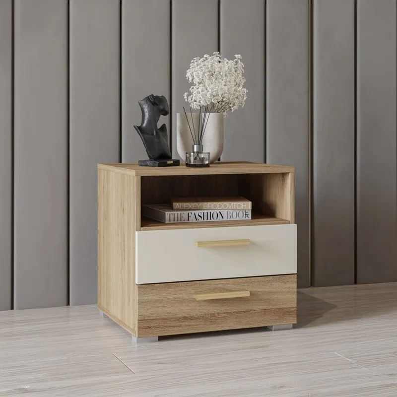 Sängbord Vertina med 2 Lådor - Möbler - Sovrum - Sängbord
