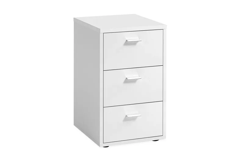 Virginia Sängbord 35 cm med Förvaring 3 Lådor - Extra Vit - Möbler - Sovrum - Sängbord