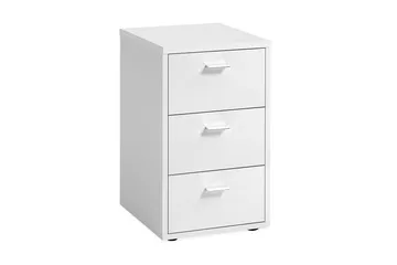 Virginia Sängbord 35 cm med Förvaring 3 Lådor - Extra Vit - Möbler - Sovrum - Sängbord