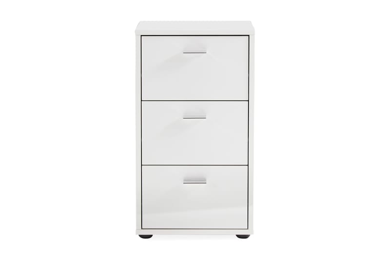 VOLANO UP Sängbord 35 cm med Förvaring 3 Lådor Vit - Vit - Möbler - Sovrum - Sängbord