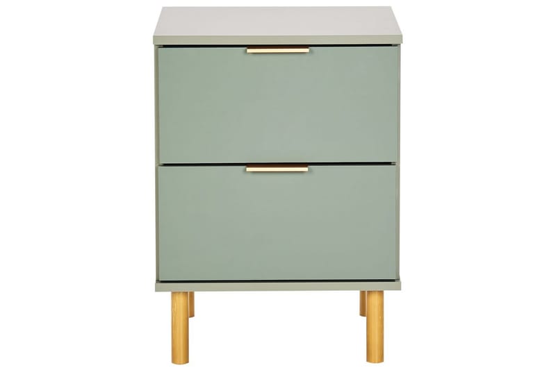 Sängbord Walpole Grön, guld - Grön, guld - Möbler - Sovrum - Sängbord