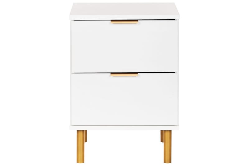 Sängbord Walpole Vitt, guld - Vitt, guld - Möbler - Sovrum - Sängbord