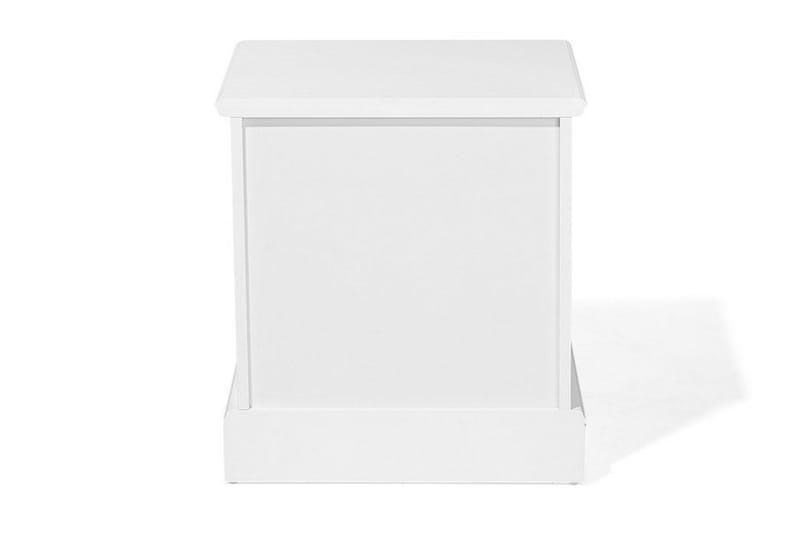 WELZENBACH Sängbord 48 cm med Förvaring Låda + Hylla Vit - Sängbord - Bord