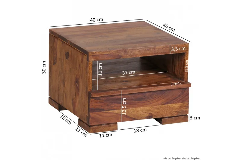 Werdebaugh Sängbord 40 cm - Trä/natur - Möbler - Sovrum - Sängbord