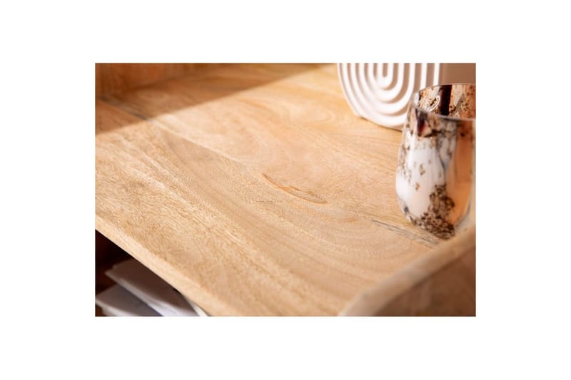 Sängbord Wohnling Massivt Mangoträ med 1 Låda En Förvaringsbricka med Wienerflätning - Möbler - Sovrum - Sängbord