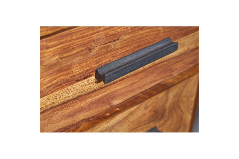 Sängbord Wohnling Massivt trä för kontinentalsängar med 2 lådor förvaringshylla lantlig stil - Möbler - Sovrum - Sängbord