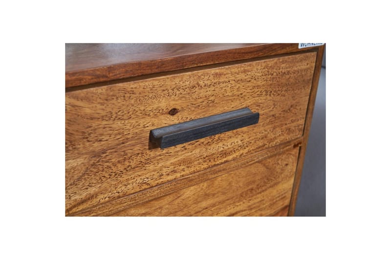 Sängbord Wohnling Massivt trä för kontinentalsängar med 3 lådor 1 dörr lantlig stil - Möbler - Sovrum - Sängbord