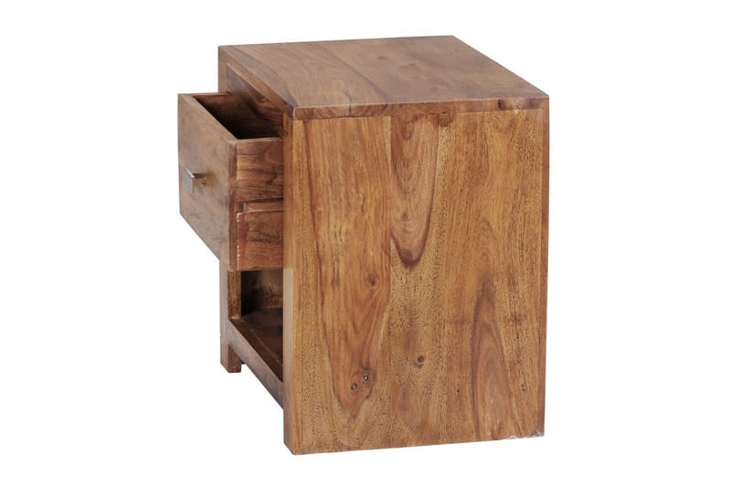 Sängbord Wohnling Massivt trä med låda hylla lantligt - Möbler - Sovrum - Sängbord