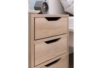 Sängbord Wohnling med 3 lådor i en enkel, modern design för boxspring-säng Sonoma - Sonoma - Möbler - Sovrum - Sängbord
