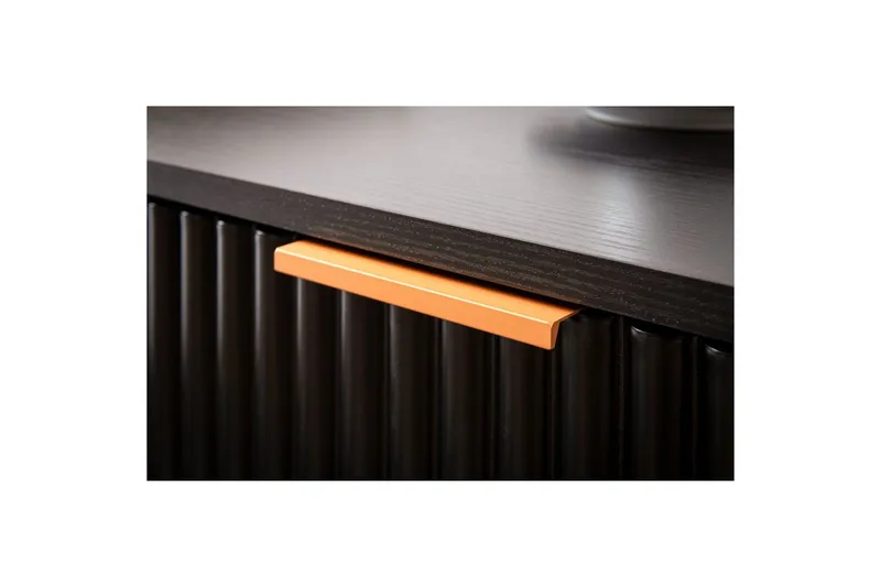 Sängbord Wohnling Modern look med 2 lådor tillverkade av spånskiva med ek-effekt glansiga höjdpunkter - Möbler - Sovrum - Sängbord